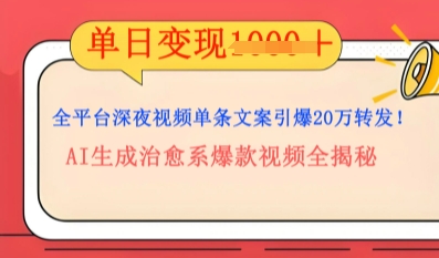 全平台深夜文案新风口:DeepSeek生成百万播放量金句,治愈系内容涨粉速度快4倍-安小熙网创平台